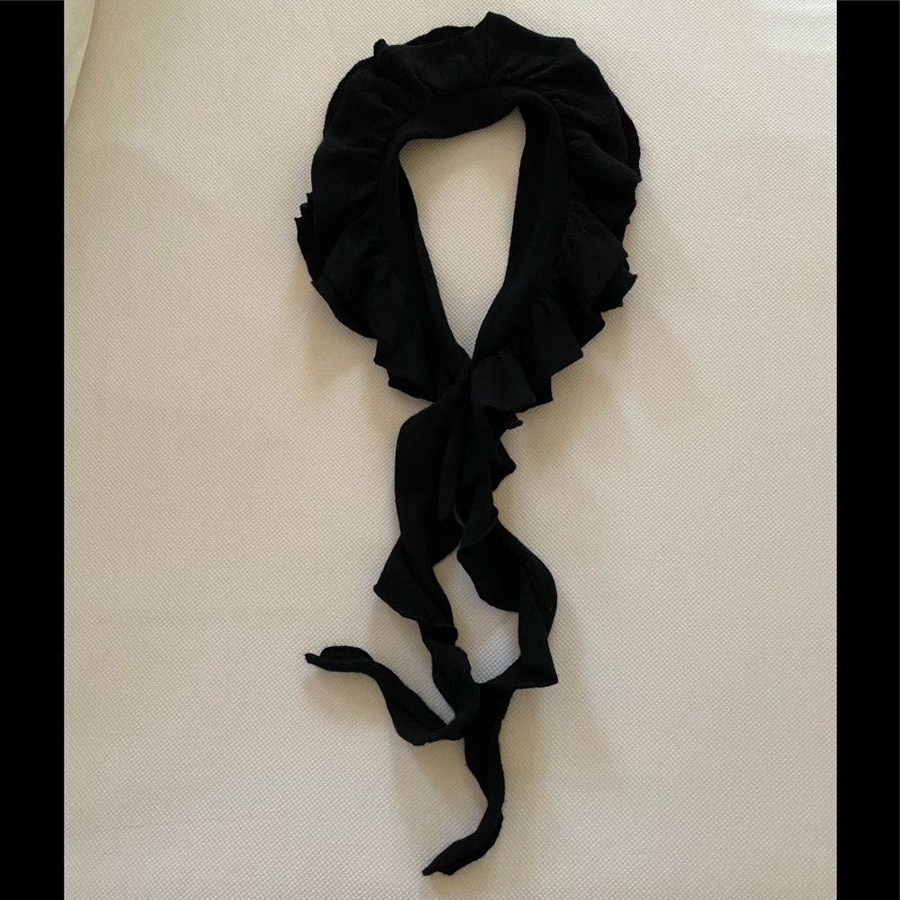 Burberry, cashmere ruffle scarf.